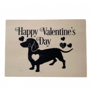 Kaart hout Valentine hond